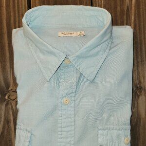 Men's Shirt, Sonoma Short Sleeve 2 pocket Large 16.5x49 Light Blue Button-Up